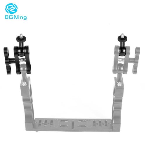 BGNing Aluminum Diving Light 360Degree Butterfly Clip Clamp Mount w/ 1/4  Screw 1 inch Ball Head Adapter for Gopro13 Sports Action Camera