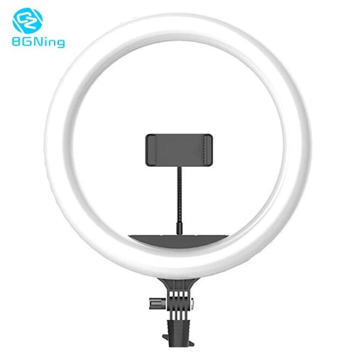 BGNing 3000-6000K Live Fill Light 14 Inch Mobile Phone Ring Light Live Broadcast Stand Beauty Lamp Led Photography Light Mount Bracket
