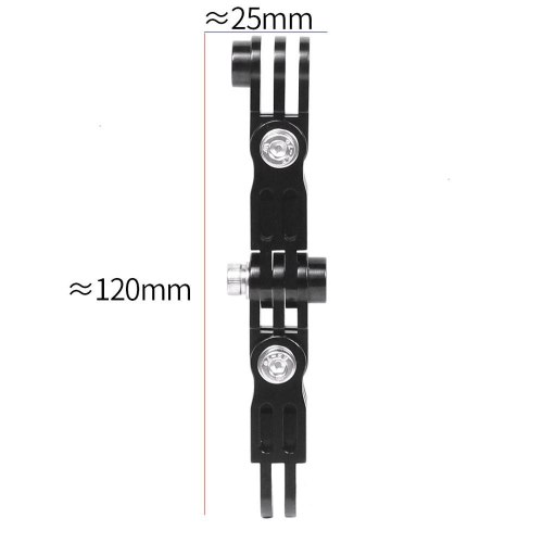 BGNing Aluminum Adjustable Connector Extension Base Mount w/ Helmet Adapter Screws for Gopro Hero 9 for Insta360 for Osmo Action Camera