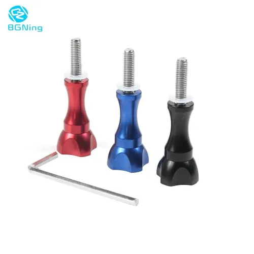 BGNing CNC Aluminum Long Thumb Knob Screw Adjustable for GoPro Hero 13 8 Max 7 6 5 Sjcam Yi 4K EKEN Action Sports Camera Diving Accessory