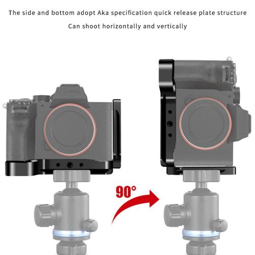 BGNing Quick Release Plate for Sony A7M3 SLR A7R3 A9 A73 Camera Base Handle Vertical Shot QR Board Black Photography Accessories