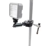 BGNing Aluminum Multi Function Ball Head Clamp Mount Clamp Magic Arm Super Clamp Adapter Holder Dual Ball Head Hot Shoe w 1/4'' Screw