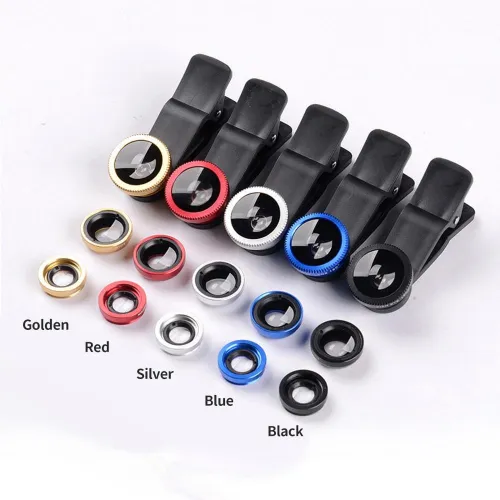 BGNing 3-in-1 Wide Angle Macro Fisheye Lens Camera Kits Mobile Phone Fish Eye Lenses with Clip for All Cell Phones