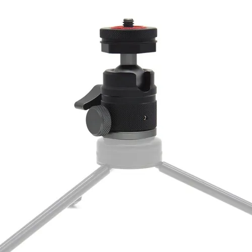 BGNing Aluminum Mini Tripod Mount w/ 1/4  inch Screw Holder Cold Shoe Adapter for DSLR Cameras Monitor Light 360degree Rotation Bracket