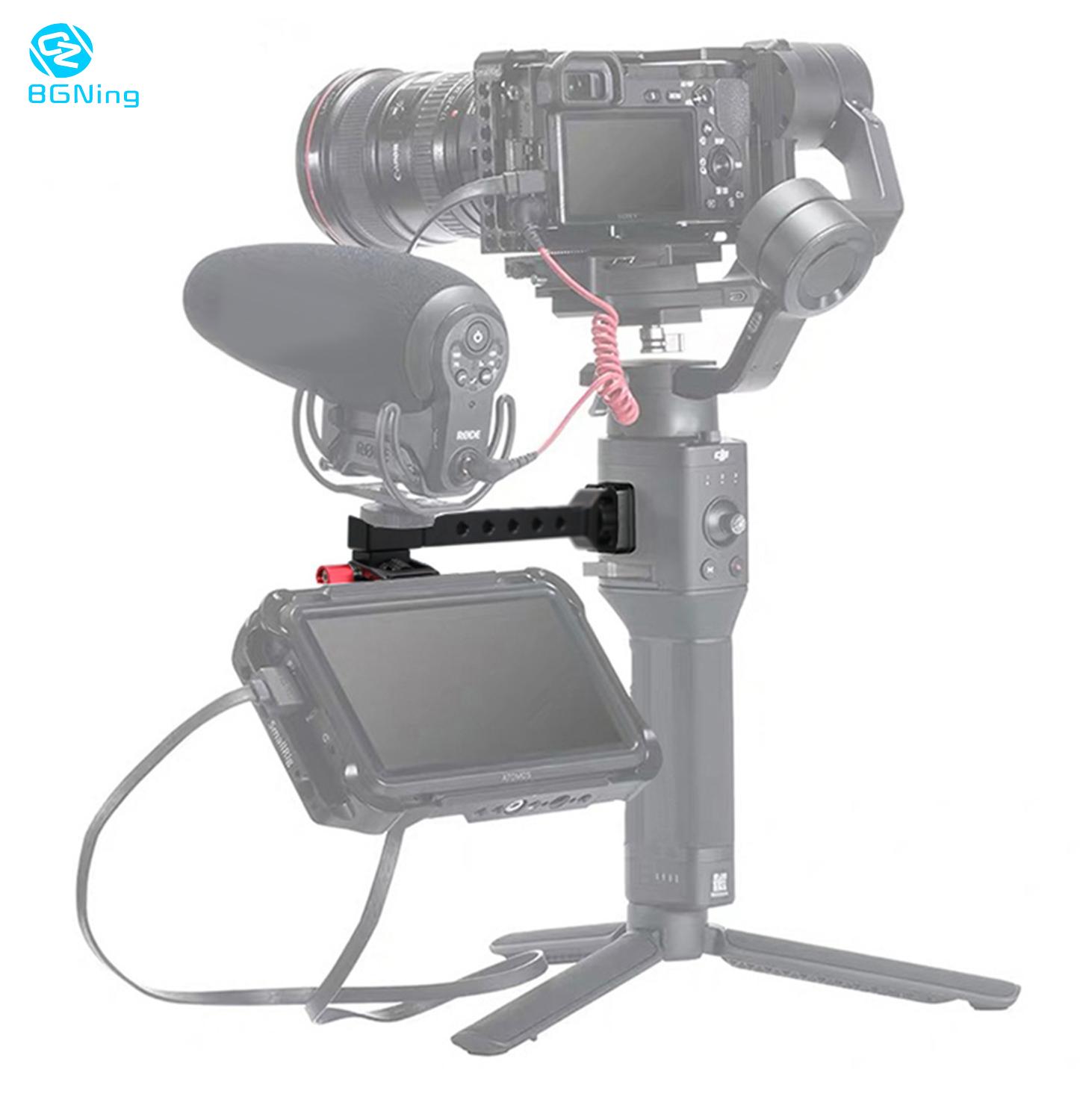 BGNing Stabilizer Monitor Support Mic Bracket Pole with Cold Shoe Mount Adapter for Ronin S SC for Zhiyun Crane 3 Weebill Gimbal