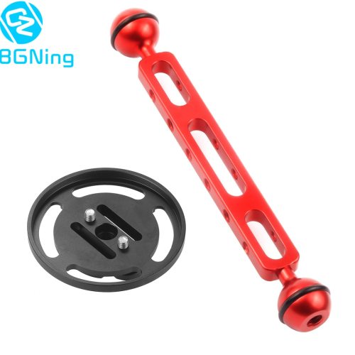 BGNing Aluminum 67mm Lens Mount Holder for Macro/Wide Angle Lens with 5/7/9/11inch 13/20cm Extension Diving Floating Arm Underwater SLR