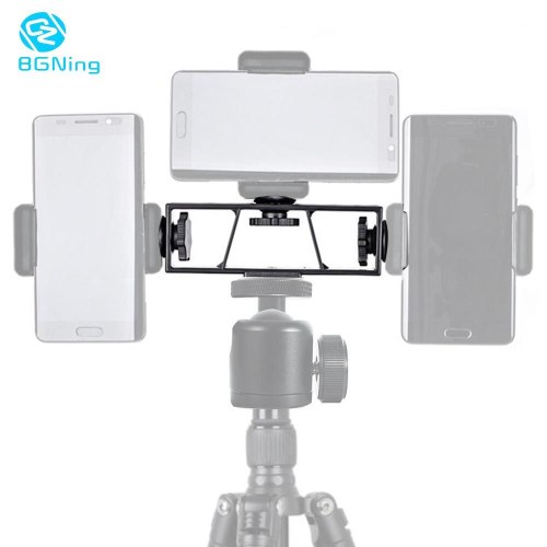 BGNing Multifunction 3in1 Mobile Phone Clip Live Photography Mount Bracket Tripod Head Support Holder Smarphone Stand Accessory