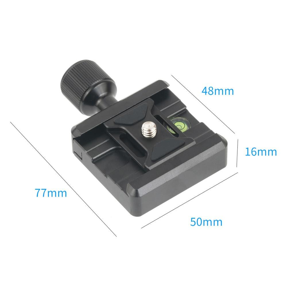 BGNing SLR Quick Release Plate Mount Clamp Adapter Kit with Level for Arca Swiss DSLR Cameras Tripod Ball Head Clip QR Board Bracket