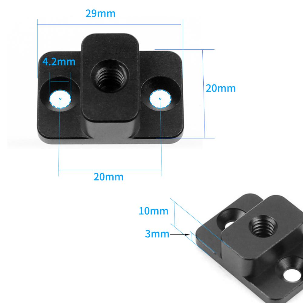BGNing 10x DSLR Camera Video Monitor Mount Plate Bracket for Dji Ronin S Stabilizer M4 to 1/4  Screw Adapter Extend Port Base