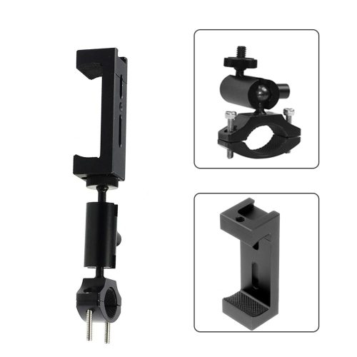 BGNing Aluminum Mobile Phone Holder SLR Camera Gmibal Tripod Bike Motorcycle Clip Cold Shoe Mount Selfie Stick 1/4  Hole Clamp