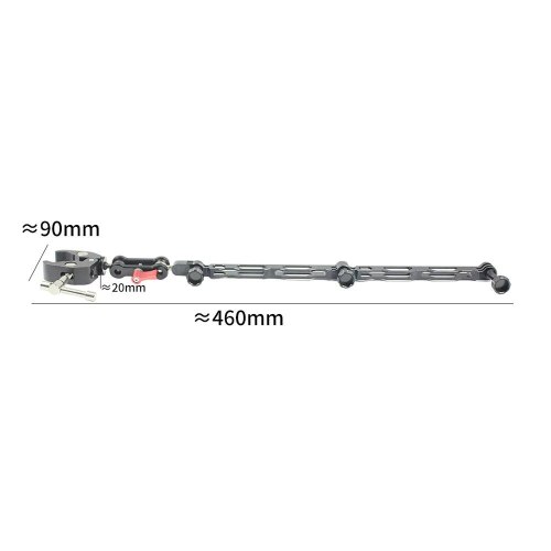 BGNing Adjustable Large Clamp Bike Clip w/ Mini Magic Arm Screws Tripod Mount Bracket SLR Monitor Holder for Gopro Action Camera