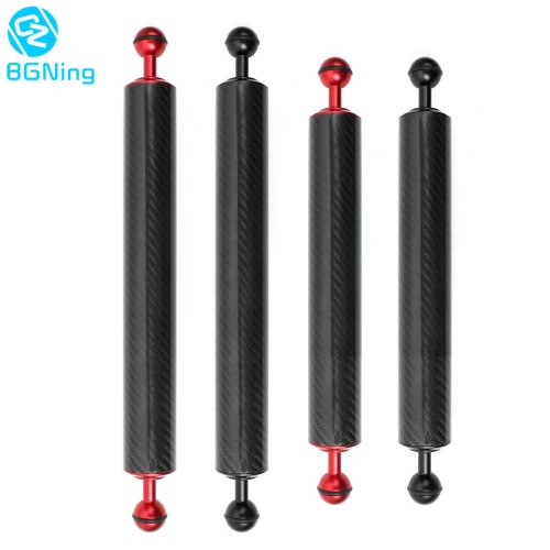 BGNing Carbon Fiber Float Extension Arm 1  Dual Ball Diving Camera Photography D40mm 12/14inch Light Underwater Buoyancy Tripod