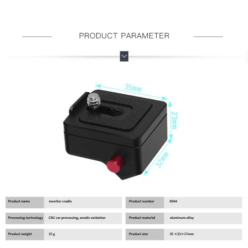 BGNing Aluminium Mini Quick Release Clamp Base Plate Tripod with 1/4  Inch Screw Mount for DSLR Camera Camcorder Accessories