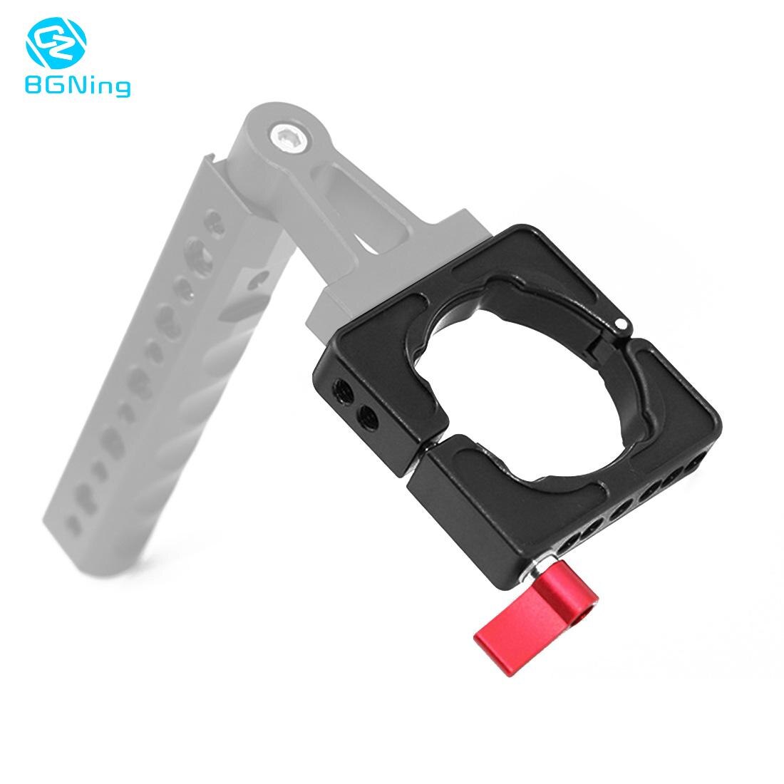 BGNing Mounting Rod Clamp Ring with 1/4 3/8 Threaded Hole for Ronin S Handled Gimbal Stabilizer Extension Monitor Microphone
