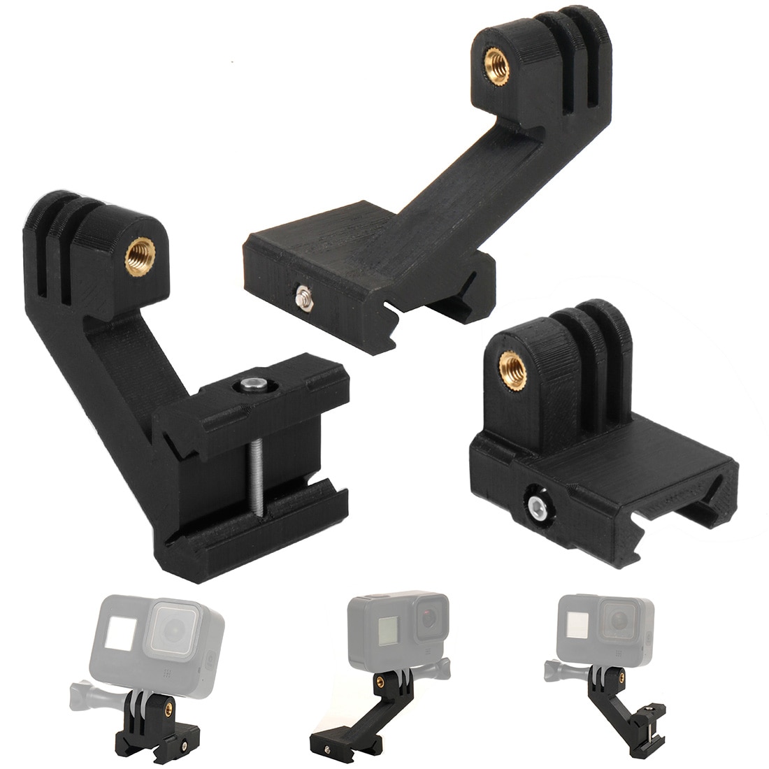 1/4'' sport action camera Picatinny rail mount adapter for GoPro Sony 