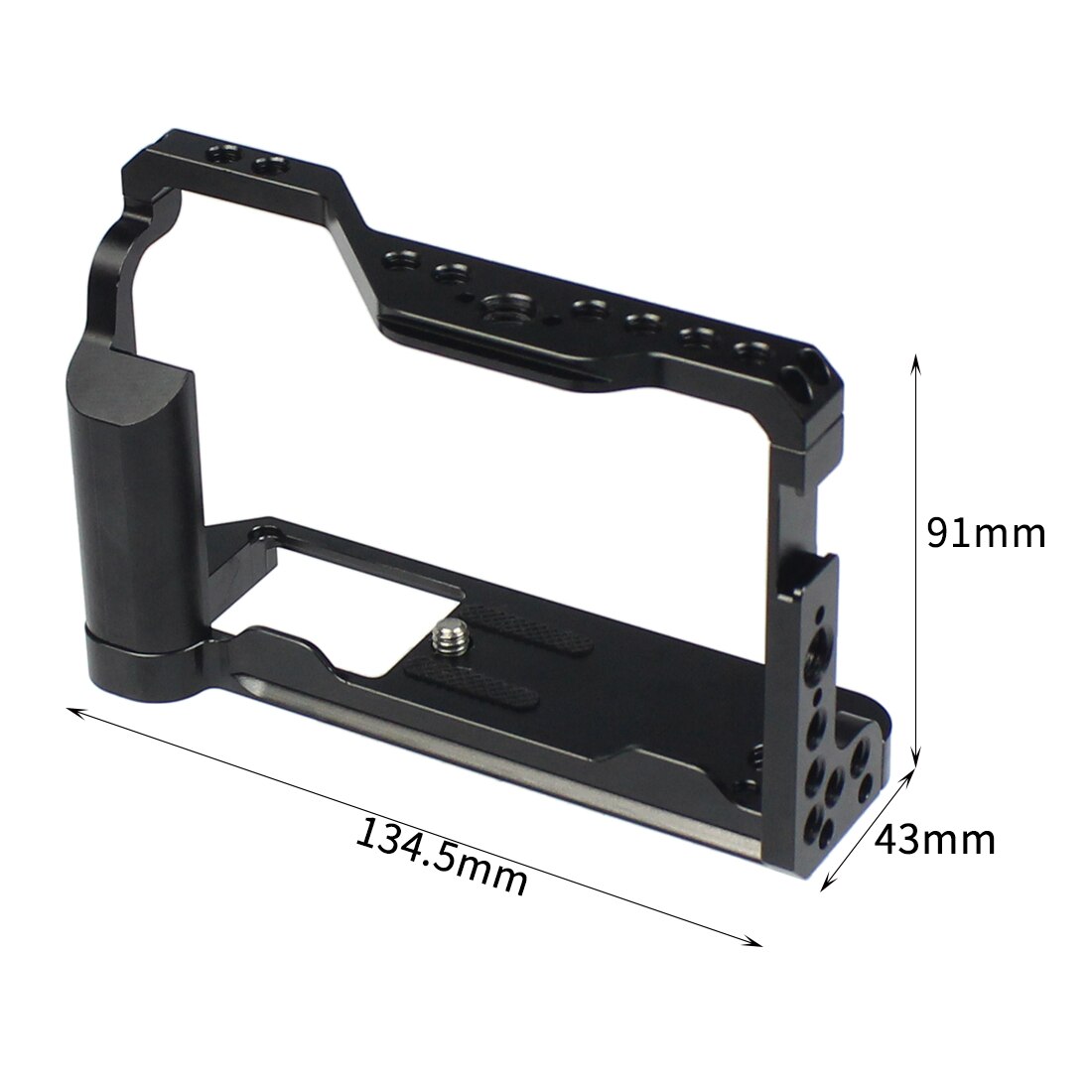 Aluminum Camera Cage for Fujifilm X-E4 Form-fitted Frame Border with Cold Shoe Arri Mount Handle Monitor Holder for Fuji E4