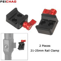 2x Quick Release Clamp 1/4  Mounting Holes Knob Lock Adapter Aluminum 21-25mm NATO Rail for DJI Ronin S SC Handheld Stabilizer