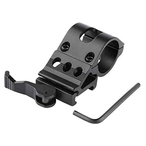 BGNing Bike Torch Clamp, Universal Clip Torch Bicycle Mount for 20mm Standard Picatinny Rail Holder Quick Release Bracket Compatible with GoPro