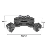 BGNing Magic Arm 360 Rotation Double Ball Head with Arri Pin 1/4 3/8 Screw Adapter for Sony A7C /Fuji XT4 Camera Cage Extension
