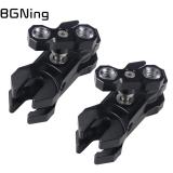 CNC D20mm Ball Head Tripod Mount Adapter Clamp Magic Arm Clip w/ 1/4  3/8  Screw for DSLR Cameras Cage Flash Monitor Bracket