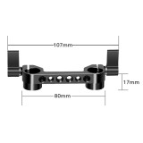 Quick Release V-Lock Mounting Battery Plate With 15mm Dual Rod Clamp Clip Adapter for DSLR Cameras Cage Rig Rail Support System