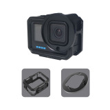 Aluminium Alloy Camera Frame Full Cage Cold Shoe Mount Magnetic Foldable Adapter Bracket for GoPro Hero 10 9 Black Cooling Rig