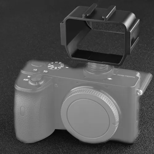 Plastic Vlog Camera Flip Screen with 3 Cold Shoe Mount for Sony A6500/6300 for Fuji XT20/30 for Canon for Nikon SLR Accessories