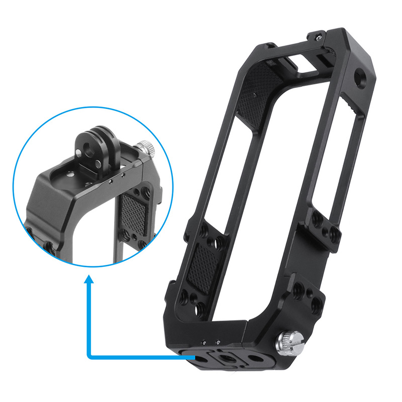 Feichao for Insta360 ONE X2 Protective Case Cage Action Camera Rig with Cold Shoe Magnetic Mount Camera Cage