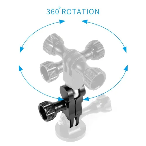 Universal Aluminum Arm Adapter Mount Bracket Connector w/ Knob 1/4'' Inch Screw for GoPro for OSMO Action YI Sports DSLR Cameras