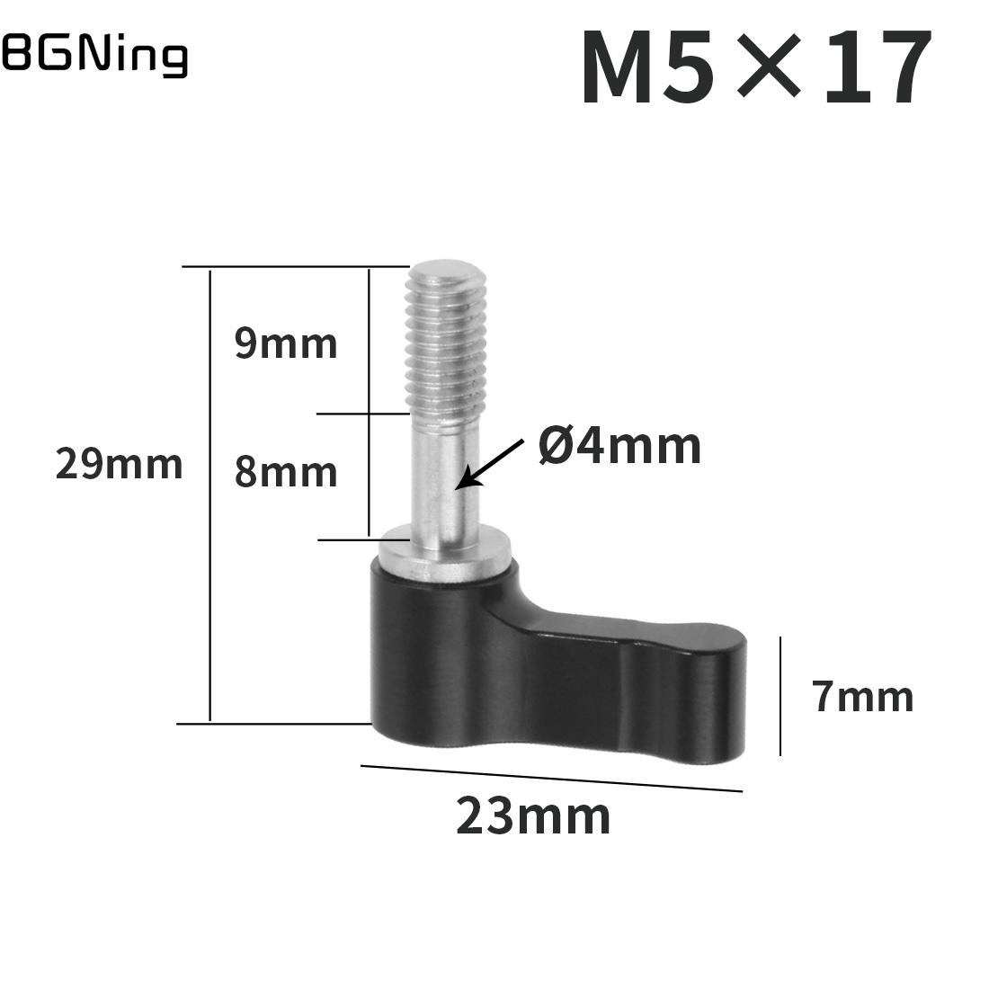 Stainless Steel 304 L-type M4 M5x17mm Adjustment Locking Screw Hand Tighten Adjustable Screws DSLR Camera Photography Accessory