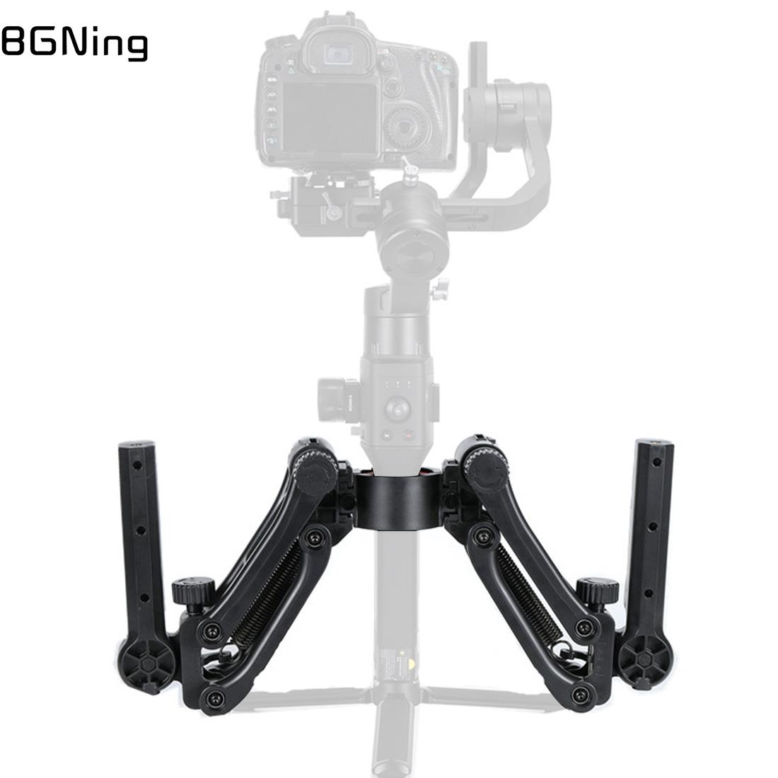 Handheld Gyroscope Stabilizer Spring 5-axis Shock Absorber with 75mm 71mm Dual 1/4 Ball Head Mount /7inch Tripod for DSLR Camera