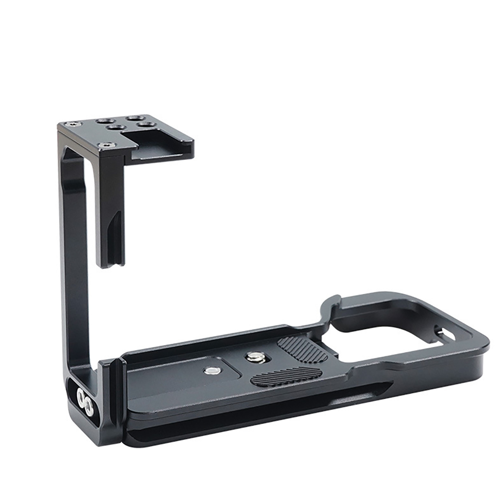 Aluminum Alloy L-shaped Base Board for Sony A7M4 Camera L Type Quick Release Plate with 1/4  3/8  Thread Cold Shoe Mount