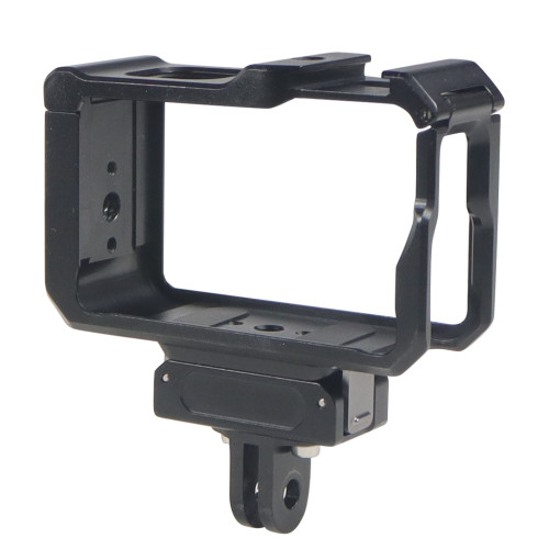 Upgrade Metal Cage Rig Magnetic Baseplate for DJI OSMO Action 3 Protective Frame Case Expand Cold Shoe Mount 1/4  Tripod Adapter