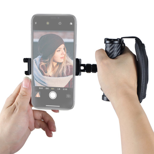 360 Rotatable Phone Stand Smartphone Holder Bracket Handheld Handgrip Aluminum for Selfie Vlog Video Camera Movie Live Filmmaker
