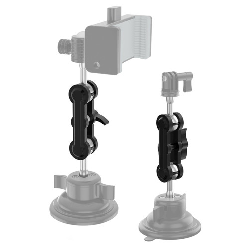 BGNing Magic Arm Double Ball Head Clip Clamp Mount Adapter with 1/4 Screw Extension Bracket for Camera Monitor Video Fill Light