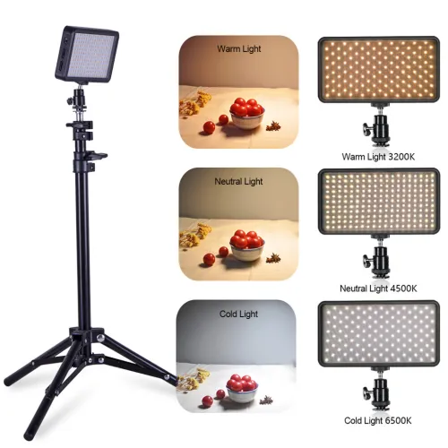 W228 flat led beauty photography video camera light wedding out shooting vlog fill light dual colour temperature portable light