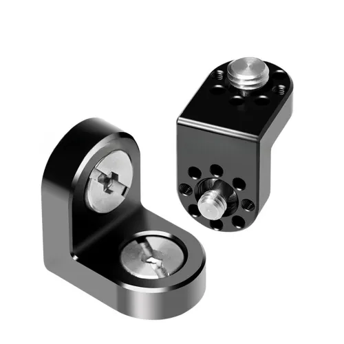 Aluminum Alloy 90degree Extension Connector Camera Bracket with 1/4 3/8 Screw Adapter for DSLR SLR Cage Photo Studio Accessories