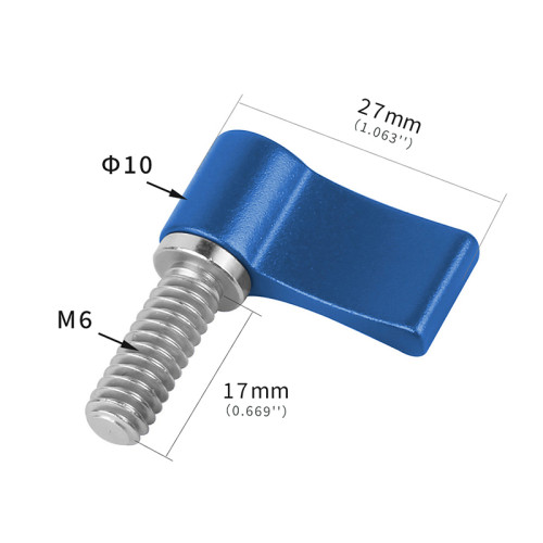 CNC M6*17mm 20mm Adjustable Hand Screw Tight Lock Screws for DSLR Camera 15mm Rail Rod Follow Focus Accessories