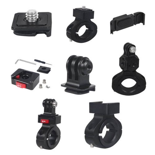 Aluminium Alloy Quick Release 1/4-20 Bicycle Clamp Camera Head Clamp Bracket for Sports Cameras with 1/4 threaded holes Insta360 ONE R/X2/GOPRO11/MAX GOPRO Full Series/ DJI Osmo Action