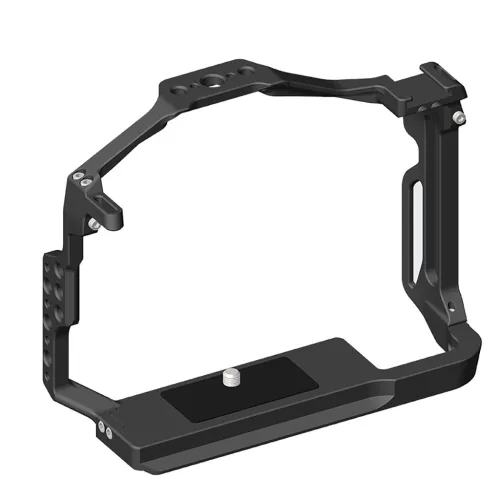 Full Camera Cage Aluminum Alloy Video Cage for Nikon Z8 with Cold Shoe Mount 1/4 & 3/8 Thread Built-in ARCA Quick Release Plate