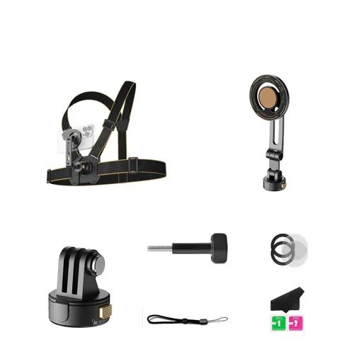 Chest Strap Wristband Motorcycle Helmet Bracket Chin Stand Magnetic Mount Base For Gopro Hero Insta360 Action Camera Smartphone