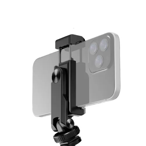 Phone Clip Hot Shoe Mouth Camera Phone Holder VIog Live Streaming Tripod Photography Double Cold Shoe Clip