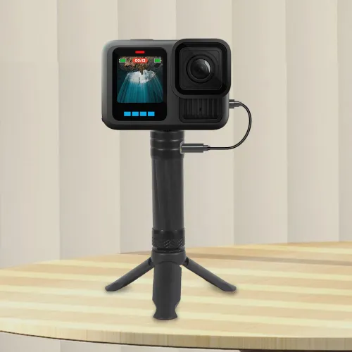 Power bank Carbon Fiber Selfie Extension Rod With 1/4 Arri Positioning Screw Hole 22.5W TYPE-C Fast Charging for GOPRO13/DJI ACTION 5PRO Insta360 X4