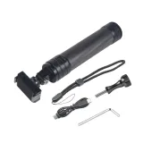 Selfie Extension Stick Power Bank 5K/1W mAh Carbon Fiber With 1/4 Arri Positoning Aluminium Alloy Quick Release Base Type-C 22.5W Gimbal Bracket For Insta360/GOPRO/DJI Sports Cameras