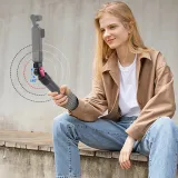 Selfie Extension Stick Power Bank 5K/1W mAh Carbon Fiber With 1/4 Arri Positoning Aluminium Alloy Quick Release Base Type-C 22.5W Gimbal Bracket For Insta360/GOPRO/DJI Sports Cameras