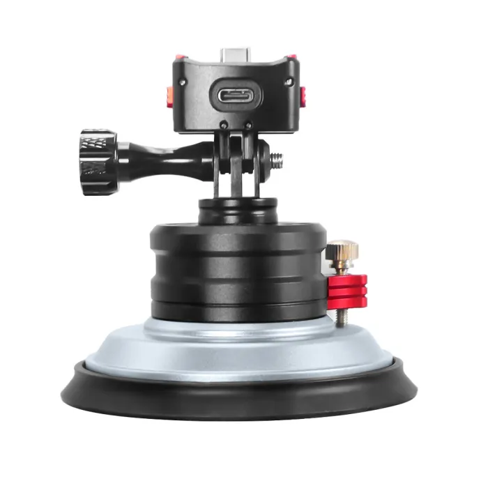 BGNing 4 Inch Aluminum Car vacuum suction cup Camera Mount for DJI OSMO POCKET 3 / action 5pro / Insta360 X4 / GOPRO 13 Sports Camera