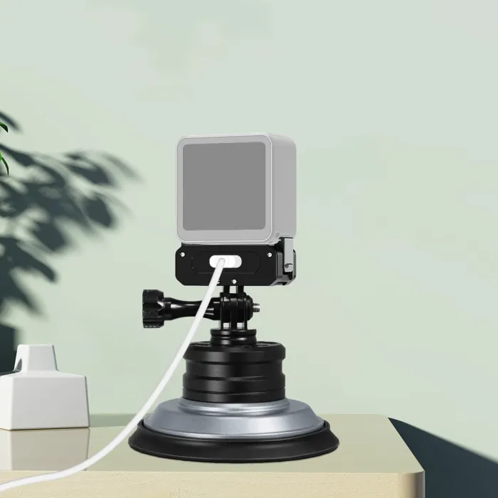 BGNing 4 Inch Aluminum Car vacuum suction cup Camera Mount for DJI OSMO POCKET 3 / action 5pro / Insta360 X4 / GOPRO 13 Sports Camera