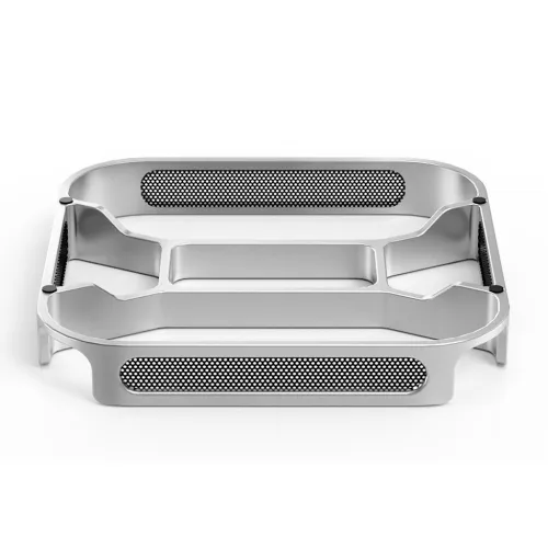 BGNing Aluminum Alloy Dustproof And Heat Dissipation Bracket Desktop Computer Bracket Ventilation Double-sided Silicone Anti slip Reserved Startup Hole Suitable For Macmini M4/M4 Pro