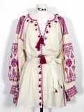 R.Vivimos Women's Tassel Embroidered Short Dresses with Belt