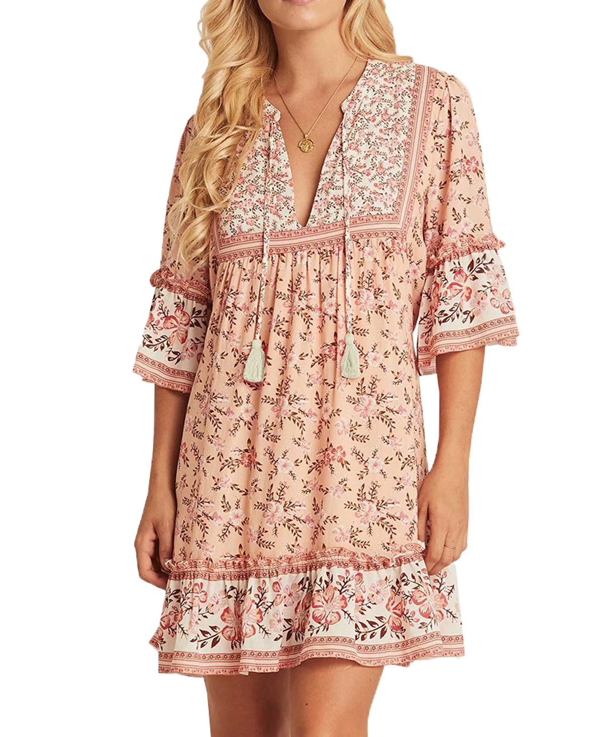 floral print tunic dress